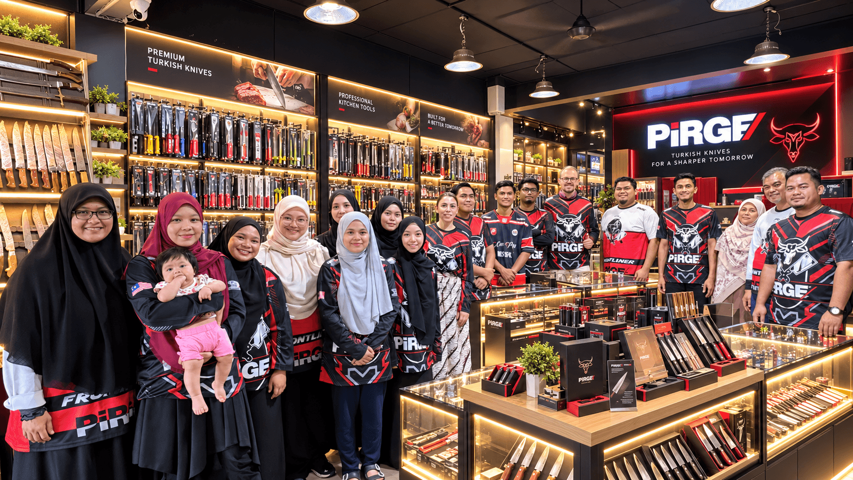 Butik dan bengkel Kedai Pisau HR Success di Dungun, Terengganu